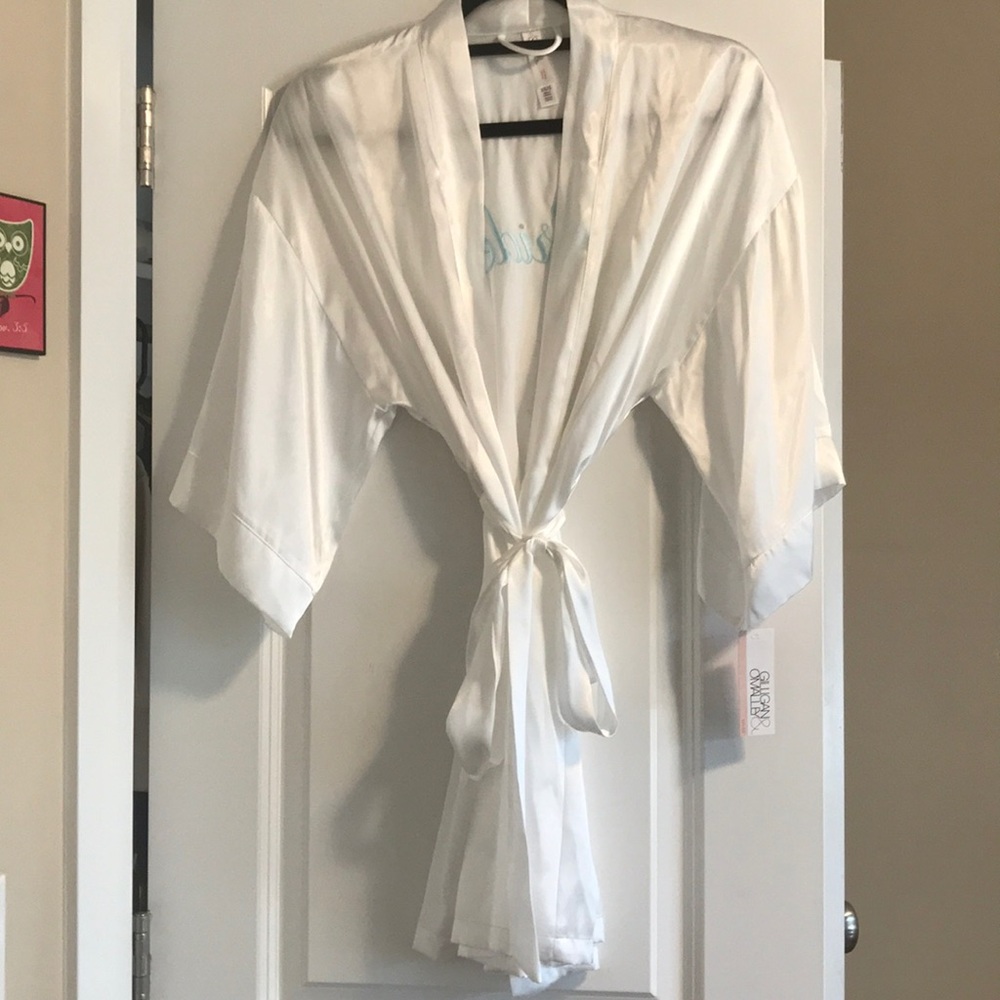 Bride satin robe